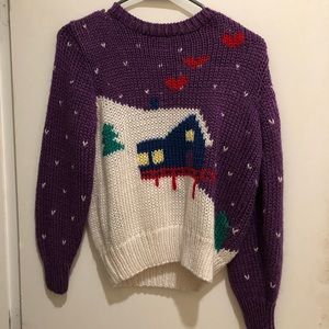 vintage 1980s christmas sweater.